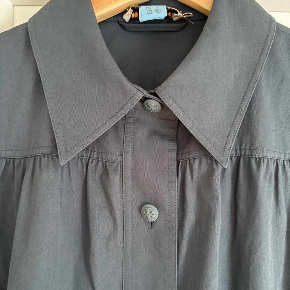 Tory Burch Blue Cotton Artist Dress 8 - Picture 4 of 9